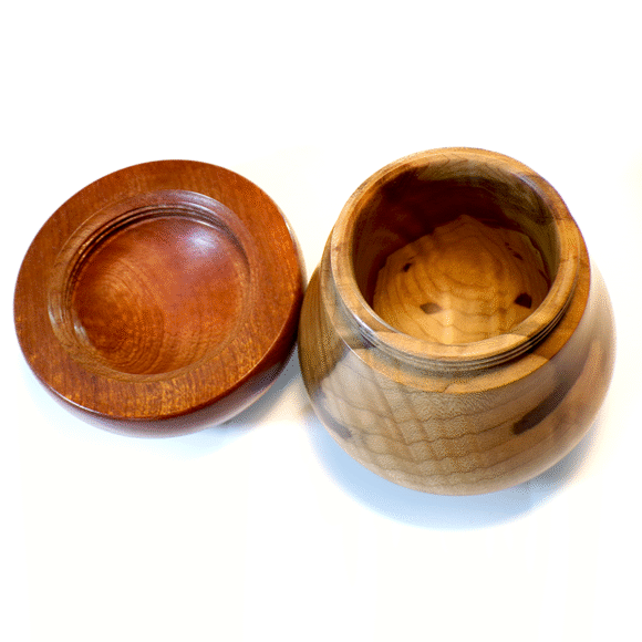 FUNGO XXL - Wooden Jar in Mogano e Magnolia - immagine 4