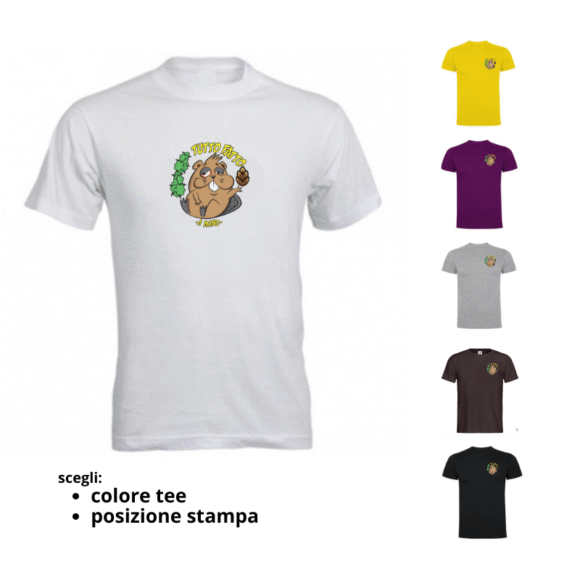 T-Shirt T.F. Logo scritte gialle