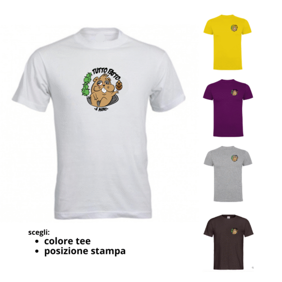 T-Shirt T.F. Logo scritte nere